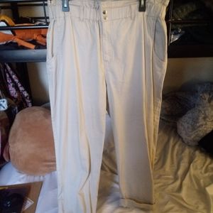NWOT Paperbag Khaki Pants